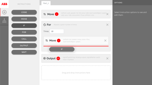 ABB — Drag if block